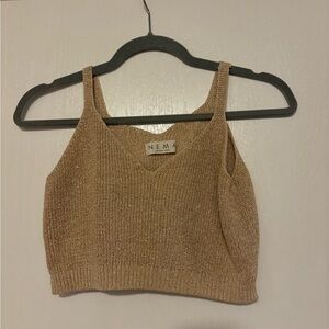 Nema Resort Wear Cropped Knit Tank Top